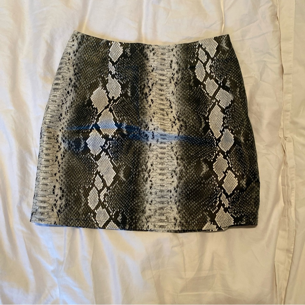 Snake Print Mini Skirt From Revolve - Size Small